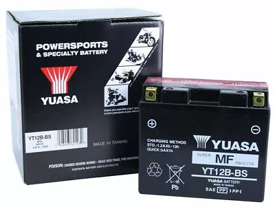 Yuasa YT12B-BS Yamaha YZF-R1 '99-'03 Motorcycle AGM Fresh Pack 12 Volt Battery • $107.17