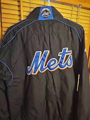 Majestic New York Mets Kids Boys Youth Full Zip Warm Up Jacket 14-16 Black • $20