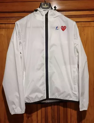 £95 • Buy Comme Des Garcons Play X K-Way Hooded Zip Jacket Size Small