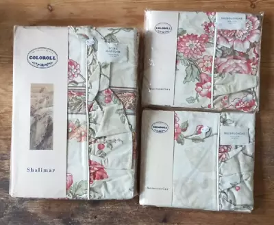 Vtg 90s Cottagecore Coloroll Floral Double Duvet Cover Pillowcases BNIP Shalimar • £29.99