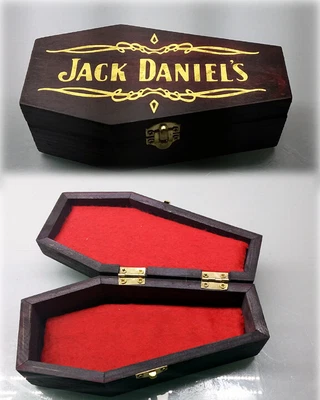 $35.99 • Buy Jack Daniels Style Coffin Trinket Box, Great For Keys, Jewelry And More