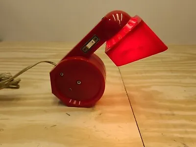 Vintage 70s Light-Horse Bolt? Shaped Desk Lamp Designed By Reiley-Moustakas? Red • $74