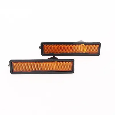 Pair Left Right Amber Bumper Side Marker Light Lamp For BMW E30 3 Series 84-91 • $20.99