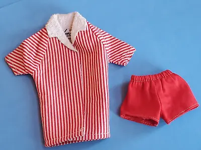 Vintage 1962 Barbie KEN Original Red Stripe Swim Wear Outfit #750 • $22