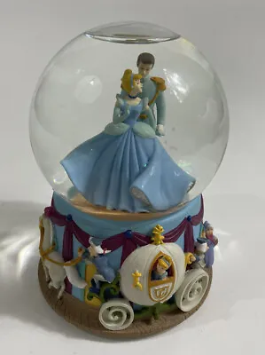 Disney Enesco Cinderella   Water Glitter Snow Globe Music Box  I Love You Truly  • $50.80