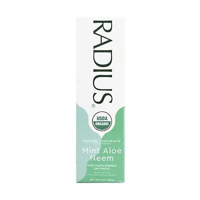 £8.95 • Buy Radius Toothpaste Gel USDA Organic Mint Aloe Neem