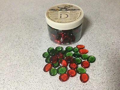 Tub Dartington Crystal Glass Nuggets - Red & Green • £5