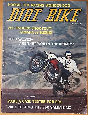 Dirt Bike May 1973 Vintage Motocross MX Yamaha Suzuki 250 Shootout Kookie Dog • $29.96