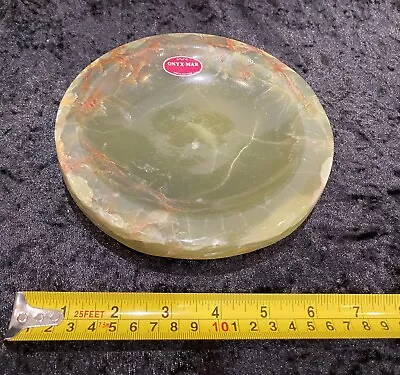 Vintage Retro Green Onyx Marble Ashtray/Sweet Dish/Trinket Dish • £10