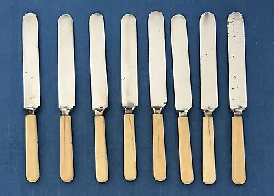 Antique Set Of 8 J. Russell & Co 1834 Flatware Table Knives • $44.95