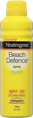 Neutrogena Beach Defence Sunscreen Spray SPF 50 184g Broad Spectrum Protection • $19