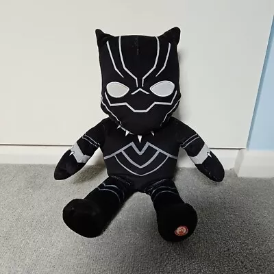 Black Panther Plush Soft Toy. Light Up Cheeks Face. Marvel At Primark. 15  • £5.99