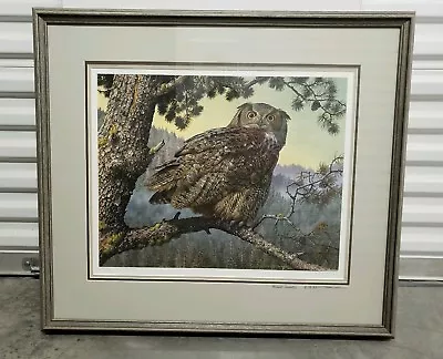 Carl Brenders  Silent Hunter  Limited Edition Signed Print /950 Great Horned Owl • $360