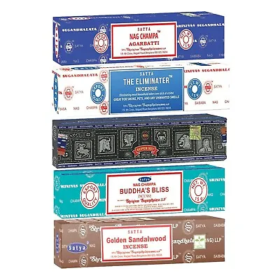 5 Pack Satya Original Nag Champa Incense Sticks Assorted Variety Pack 15gms/pack • $8.99