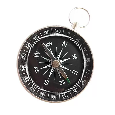 Silver Mini Portable Pocket Compass Camping Hiking Outdoor Sports Navigatioy-ca • $1.48