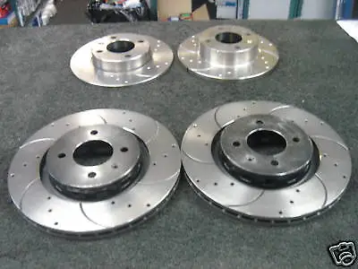 Vw Golf Mk2 G60 Rallye  Brake Disc Drilled Grooved Brake Discs Front Rear • $186.56