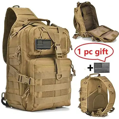 Military Tactical Assault Pack Waterproof Rucksack Hiking Backpacks Chest Bags • $28.21
