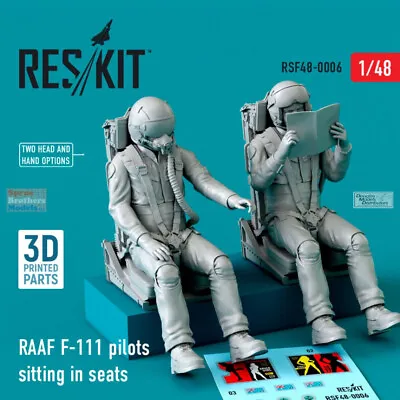 RESRSF480006F 1:48 ResKit RAAF F-111 Aardvark Pilots Sitting In Seats • $29.19