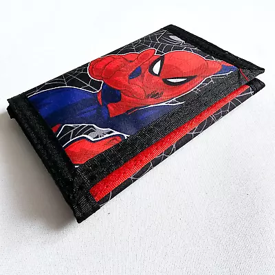 Spiderman Money Wallet Black Notes Cards Coins Storage Marvel Design Print Kids • £11.99