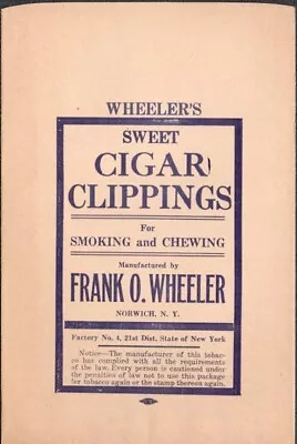 1920s Lot Of Four (4) Wheeler's Sweet Cigar Clippings Bag – Norwich NY  NOS  • $5.99