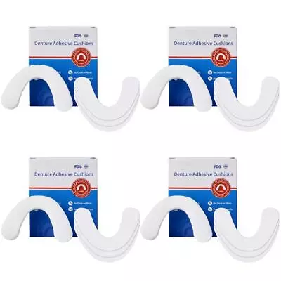 120 Pads/4 Pack Zinc Free Long-lasting Denture Adhesive Strips Cushion Lower Pad • $12.99