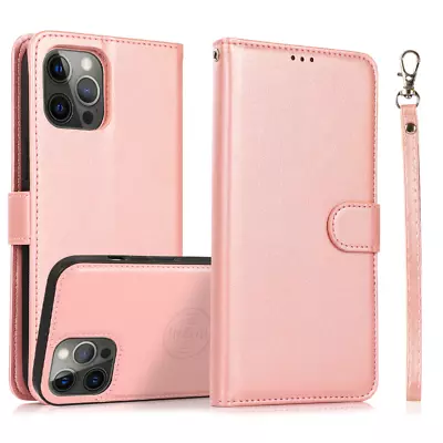 Magnetic Leather Removable Wallet Case Cover For IPhone 15 14 13 12 11 Pro Max  • $16.79