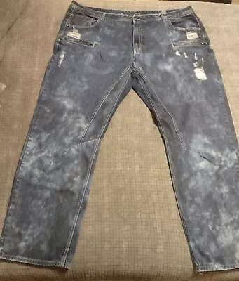 Men's A. Tiziano Original Series No. 8 Acid Wash Distressed Blue Jeans Sz 48 • $19.99