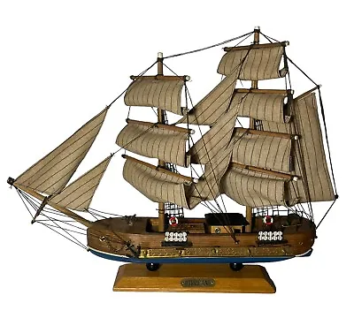 Vintage Tall Ship Hurricane 18  X 14  Model Fully Assembled Wooden Ship • $59
