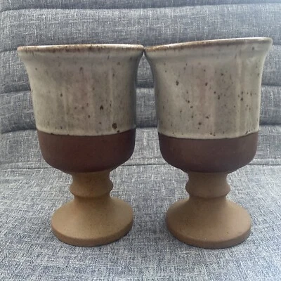 £18 • Buy Handmade Stoneware Wine Goblets Chalice 14.25cm GRAYSHOTT POTTERY