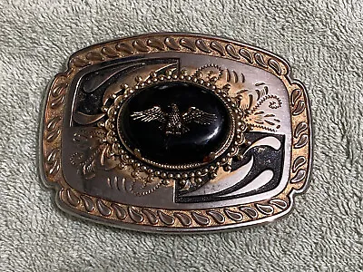 Vintage Eagle Belt Buckle Classic Western Silver Worn 4” X 2.5” READ • $19.99