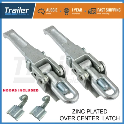 $65 • Buy X2 Heavy Duty Over Centre Fastener Lock Latch (Weld On) Trailer Tray Ute Camper