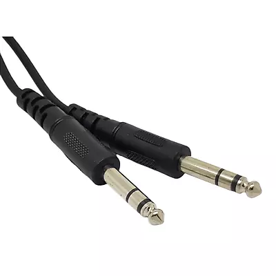 2M 6.35mm 6.35 Cable Stereo Jack Plug To Plug 1/4  6.3mm Lead Audio Music • £2.69