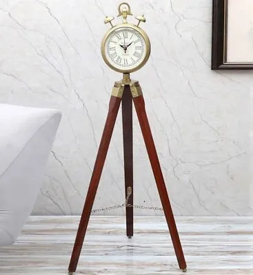 Tripod Clock Floor Clock Vintage Style Clock Analogue Clock Home/Office Décor • $239.90