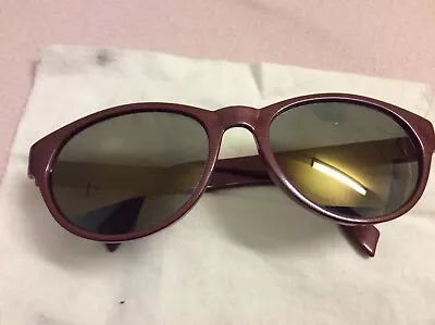 VINTAGE I SKI 1980 Sunglasses Rose Purple Mirrored Wayfarer Style EXC  • $35