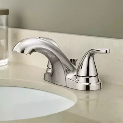 🆕 Moen 84603 Adler 2-Handle 4  Centerset Bathroom Faucet W/ Drain - Chrome  $96 • $28.97