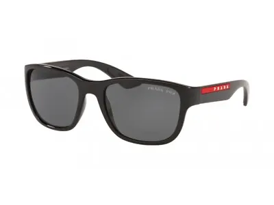 $290.93 • Buy Prada Linea Rossa Sunglasses PS 01US ACTIVE  1AB5Z1 Black Gray Man