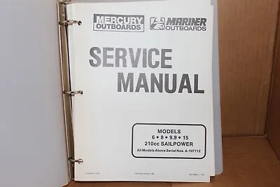 Mercury Mariner Outboards Boat Motor Model 689.9-15 210cc Sail Service Manual • $9.02