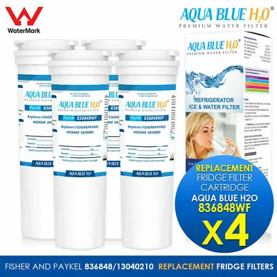 4 X Fisher Paykel Replacement Fridge Water Filter 836848 Aqua Blue Generic Part • $87.95