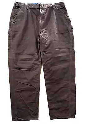 Carhartt Mens Work Pants Heavy Duty Size 40-34 Carpenter Style Brown • $20