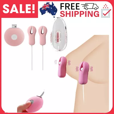 Electric Nipple Clamp Breast Massage Vibrator Enhancer Bondage Adult Stimulator • $28.99