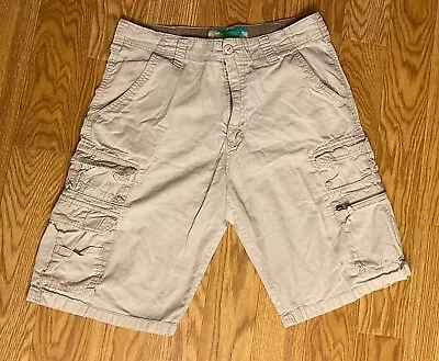 Tron Jeans Co. Beige Cargo Shorts Men Size 32 ~  12” Inseam • $8.95