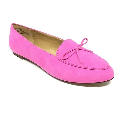 NEW J Crew Flats Loafers Shoes Womens Size 9.5 Pink Fabric Slip On Career • $76.43