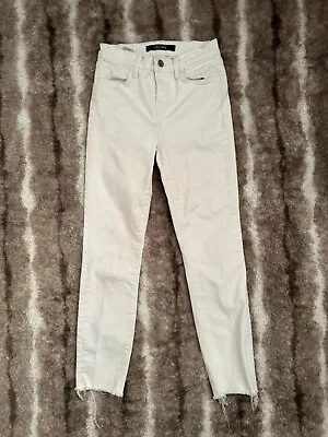 J Brand Maria Skinny Denim Jeans In Blanc White Wash Size 24 *flaw* • $12.99