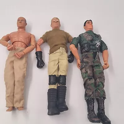 GI Joe Style Military 12 Inch Scale Action Figure Lot Of 3 Dolls Hasbro / Lanard • $19.99