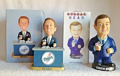 Vin Scully Dodgers And Chick Hearn Lakers Bobblehead Set SGA • $399.95