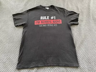 Delta Rules T Shirt Large Black Short Sleeve Funny • $10