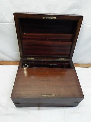 Antique Wooden Lap/Field Desk Writing Case Wood Box Tool Ornate Portable Writing • $179.99