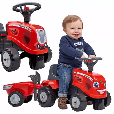 FALK Tractor Baby Mac Cormick Red With Trailer Akc. From 1 Year • £80.36