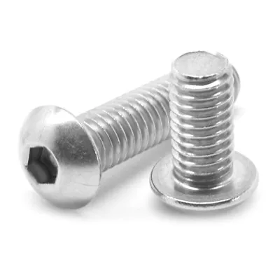 M8 X 1.25 X 40 MM (FT) Coarse Socket Button Hd Cap Screw Stainless 18-8 • $29.85