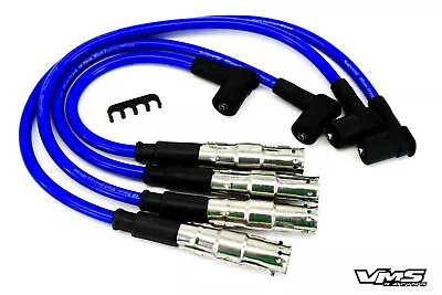 $39.88 • Buy Vms 98-01 Vw Volkswagen Beetle  2.0l Engine 10.2mm Racing Spark Plug Wires Blue